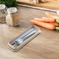 thumbnail image 4 of Reusable Utensils Set with Case Portable Utensils Travel Utensils with Case Spoon Chopsticks and Fork Three-Piece Tableware Set, 4 of 5