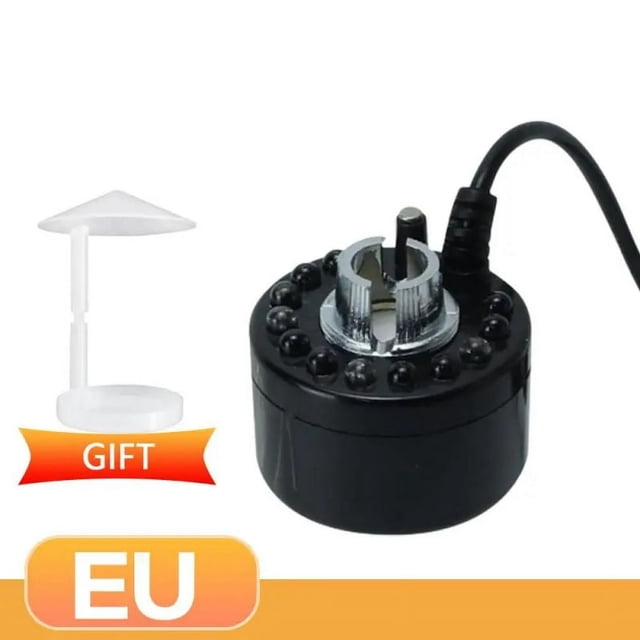 Halloween Party Mist Maker Ultrasonic Water Pond Fountain Fogger With 12 LED Light Flashes For Fish Tank Vase Birdbath Decor