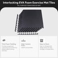 thumbnail image 4 of BalanceFrom Puzzle Exercise Mat with EVA Foam Interlocking Tiles (Black), 4 of 12