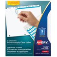 thumbnail image 1 of Avery® Print & Apply Clear Label Dividers, 1 of 1