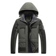 thumbnail image 1 of Men Casual Patchwork Thicken Multi Pocket Hooded Zipper Windproof Waterproof Breathable Jacket Coats, 1 of 1
