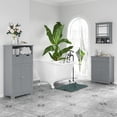 thumbnail image 2 of kleankin Armoire de Rangement de Salle de Bain avec 2 Portes, 2 Tiroirs, Tablette Ajustable, 2 of 9