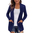 thumbnail image 1 of Womens Open Front Plus Size Chunky Knit Cardigan Sweaters Dressy Long Sleeve Fall Soft Cardigan Outwear with Pockets, 1 of 6