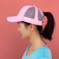 thumbnail image 3 of Women Adjustable Ponytail Baseball Cap Girl Snapback Outdoor Caps Female Summer Hats Mesh Net Trucker Hat, 3 of 7