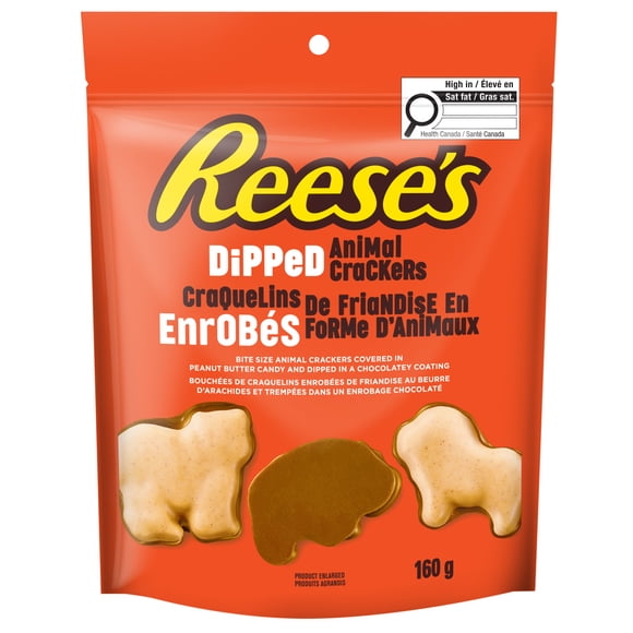 REESE'S Dipped Animal Crackers, Dégustez une délicieuse collation, 160g