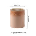 thumbnail image 2 of Qeeadeea/French Gradient Ceramic Sugar Pot With Lid, Solid Sugar Bowl With Spoon, Porcelain Spice Jar, Kitchen Decoration Storage-Coffee color-400ml/14oz, 2 of 9