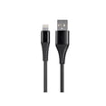 thumbnail image 1 of Monoprice Apple MFI Certified Lightning to USB Type A Charge & Sync Cable - 6 Feet - Black, Nylon-Braid, Durable, Kevlar-Reinforced - AtlasFlex Series, 1 of 2
