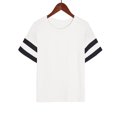 thumbnail image 3 of Chandails à Manches Courtes pour Femmes T-Shirts Surdimensionnés pour Femmes T-Shirts Amples Demi-Manches Col Rond Hauts Color Block Tuniques T-Shirts Surdimensionnés pour Femmes Hauts à Demi-Manches pour Femmes, 3 of 6