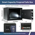 thumbnail image 2 of Voncabay Money Safe Box for Home with Sensor Light & Fireproof Money Bag for Cash Safe, Security Safe Box for Money Safe with Keys & Pass Code, Lock Box Fireproof Safe with Digital Keypad, 2 of 7