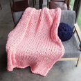 thumbnail image 1 of Thick Crochet Chunky Cable Knit Blanket Beautiful Handmade Cover Yarn Wool Bulky Bed Spread Throw For Home Decor, 1 of 7