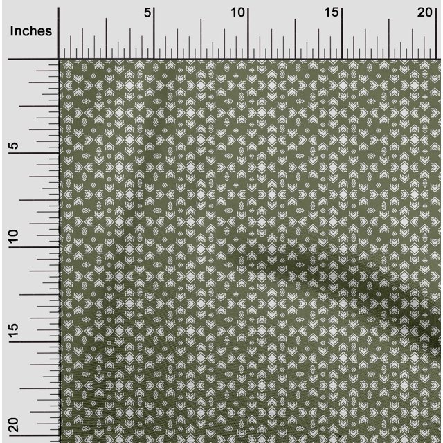 oneOone Tissu Popeline de Coton Imprimé Géométrique Flèche & Diamant BTY 42 Pouces de Large