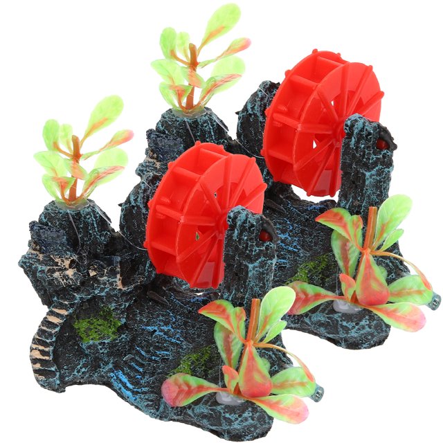 2 Pcs Décoration Aquarium Aquarium Rocher Simulation Aménagement Paysager Montagne