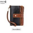 thumbnail image 2 of JFHHQ Men's Korean Style Vertical PU Leather Wallet Slim Bifold with Double Loose and Multiple Functional Card Slots One Size OTHER, 2 of 7