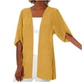 thumbnail image 1 of Womens Plus Size Cardigan Casual Half Sleeve Kimono Open Front Casual Loose Cover Ups, 1 of 6