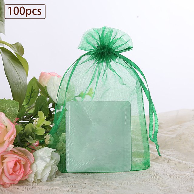 Home Textile Storage Clearance 100 Pack Beautiful Colorful Organza Gift And Favour Bags 9Cm X 12Cm, Home Textile Home Textile Storage