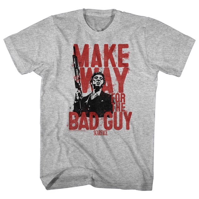 Scarface le Méchant T-Shirt Gris-Xx-Grand