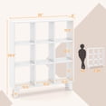 thumbnail image 3 of Costway 1 PCS 9-Cube Bookcase with 6 Removable Shelves Raised Support Feet for Living Room White, 3 of 8
