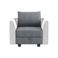 thumbnail image 1 of HONBAY Modern Fabric Middle Module for Modular Sofa Customizable Sectional Sofa, Bluish Grey, 1 of 5