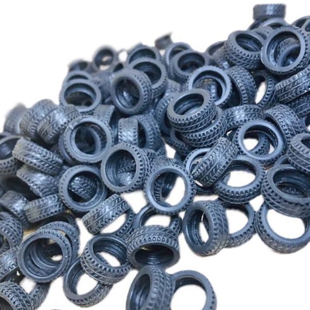 50 Pcs Mini Pneus de Modèle 1/32 Voitures Faites à la Main en Caoutchouc pour Voitures Miniatures DIY