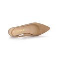 thumbnail image 4 of BLISSFUL STEP Escarpins à Talon Bloc pour Femmes Slingback Talons Nude 9, 4 of 7