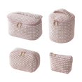 thumbnail image 1 of Tumotour Travel Portable Velvet Corduroy Makeup Toiletry Bag Set Large Opening Multi Purpose Pouches For Organized Storage, 1 of 9