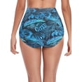 thumbnail image 2 of RELLECIGA Women's High Waisted Ruched Bikini Bottom, 2 of 6