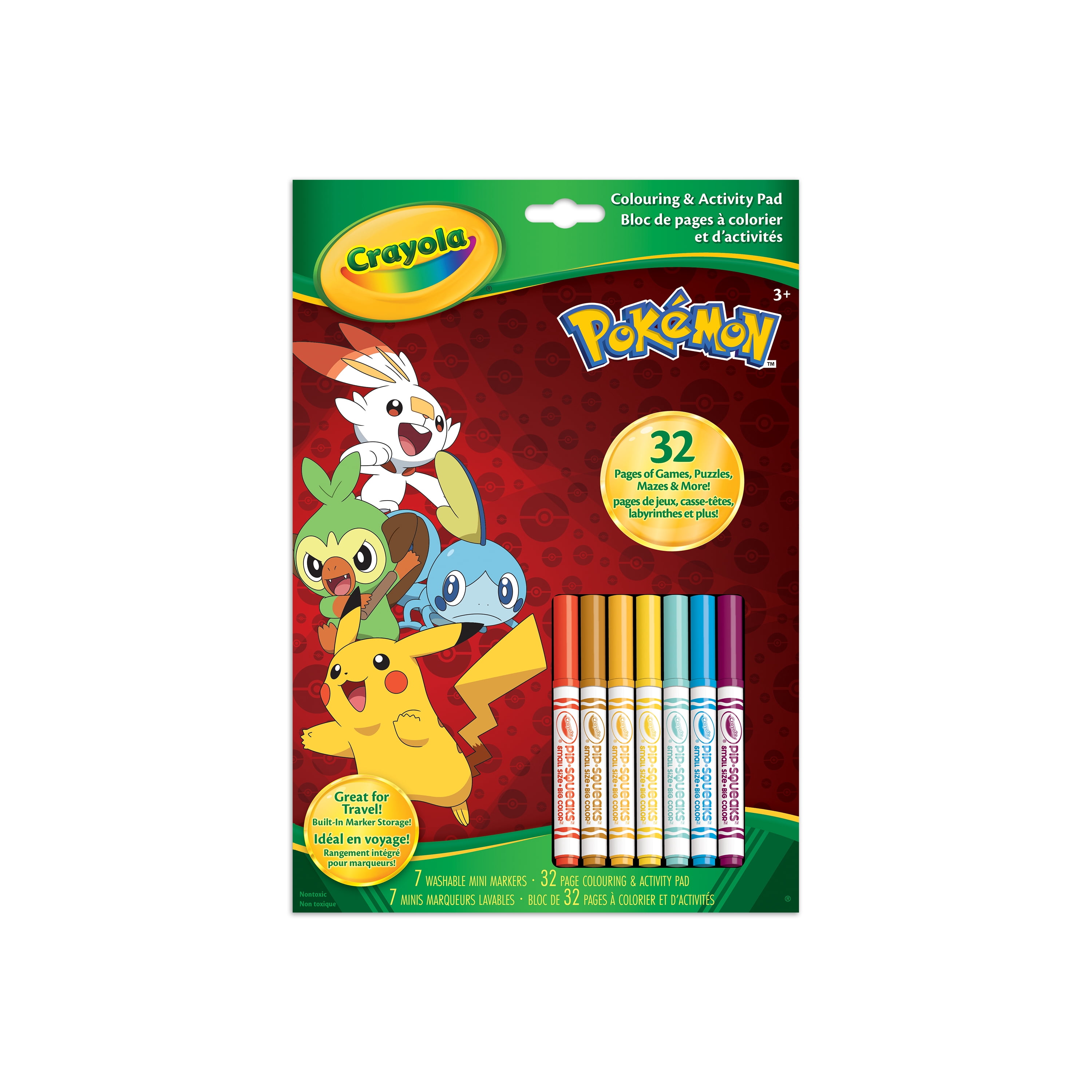 Bloc de pages à colorier et d'activités Crayola, Pokémon