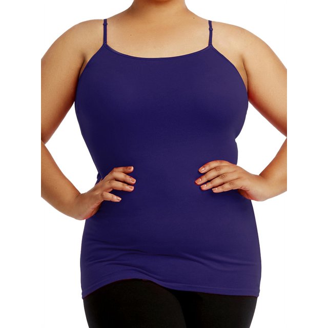 Débardeur Camisole en Coton pour Femme Grande Taille - Violet - 2X-grand