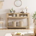 thumbnail image 4 of Yiwa 43-Inch Slim Console Table, Modern 2-Tier Sofa/Entryway Table with 2 Glass Storage Drawers for Living Room, Hallway & Foyer, 4 of 8