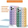 thumbnail image 2 of Étui de Téléphone Fidget Toys, Étui de Protection en Silicone à Bulles pour iPhone7/8/7Plus /8Plus/ X/TP/ XR/TP Max/11/11ProMax/12/12Pro/ 12ProMax(Bleu-Blanc), 2 of 6