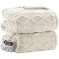 thumbnail image 1 of QinaQin 72 Inch*84 Inch Machine Washable Dual Control Electric Blanket Premium Stylish Thick Tufted Sherpa with Enhanced Heating System Full Size White, 1 of 9