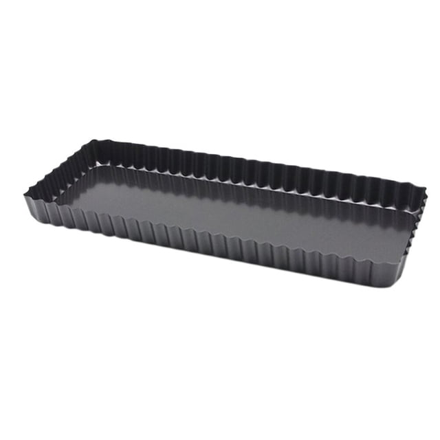 CIMAXIC Nonstick Fluted Pie Tart Pan Mold Baking Removable Bottom Quiche Tool,14.17"X5.91"X1.18"