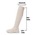 thumbnail image 4 of Bottes d'Hiver pour Femmes Décontractées au-Dessus du Genou à Talon Épais à Talon Bas, 4 of 9