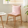 thumbnail image 4 of Pink 1Pc 15.75X31.5 Inches High Back Chair Cushion For Indoor And Outdoor Use All Weather Rainproof Seat Cushion For Rocking Chairs Porch Swings And Benches With Secure Straps Comfortable, 4 of 6