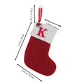 thumbnail image 2 of Christmas Gift Bag Red Knitted Wool Stocking with Embroidered Dog Paw and Snowflake Design 20 cm x 10 cm, 2 of 2