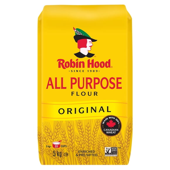 Robin Hood Original All Purpose Flour, Made with 100% Canadian Wheat, 5kg
