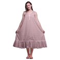 thumbnail image 1 of Bimba Chemises de Nuit en Coton Rose Cochon à Feuilles Florales et Bunchberry pour Femmes Mi-Mollet Imprimées Robe de Nuit XXX-Large, 1 of 6