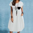 thumbnail image 1 of LSLJS Fashion Women Casual O- Neck Print Plus Size Pocket Dress, 1 of 5
