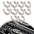 thumbnail image 3 of 10Pcs Tools Spring Terry Clips Stainless Steel 6/10/12/16/19/25/28mm Garages Cabinets Tools Storage Narrow Base Tool Pipes Clamp 19mm, 3 of 9