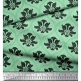thumbnail image 2 of Soimoi Georgette Viscose Fabric Ogee Damask Print Sewing Fabric Yard 42 Inch Wide, 2 of 5