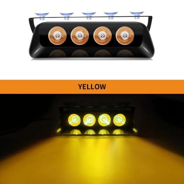 Mother's Day Gift's,Automotive LED Flashing Light, Suction Cup Strobe Road Security Light, Emergency Gear Flashlight for Car, Waterproof, Multi-color, | Plastic, B-416 $BS$3