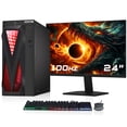 thumbnail image 1 of AQVIN InifitiyLite RGB Gaming PC - 24 inch Monitor Intel Core i7 AMD Graphics RX 550 4GB 16GB DDR4 RAM 256GB SSD 500GB HDD Windows 11 Pro Refurbished, 1 of 5