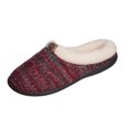thumbnail image 3 of roxoni  Fuax Wool Women Sweater Memory Foam Slip On Slippers Large/8.5-9 BM US, Wine, 3 of 5