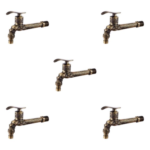 Redempat Sleek Wall Mount Zinc Alloy for Outdoor Garden Kitchen Hotel Decor Bronze 152x102mm 5Set