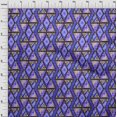 thumbnail image 4 of oneOone Cotton Cambric Medium Blue Fabric Geometric Mix Texture Craft Projects Decor Fabric Printed By The Yard 56 Inch Wide, 4 of 4