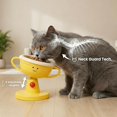thumbnail image 4 of Bol pour Chat Réglable, Gamelle Surélevée à 30° avec Support Incliné Surélevé/gamelles Empilables/cinq Niveaux de Hauteur Réglables pour Chats et Chatons, Ensemble Ergonomique de Distributeur de Nourriture et d'Eau pour Animaux (Céramique), 4 of 8