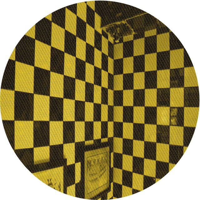 Ahgly Company Tapis d'Intérieur Ronds Transitionnels Noirs et Bruns Lavables à la Machine, 7 Pieds Rond