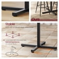 Informal Table Service LEDREM 41.1-Inch Round Bar Table, High Top Cocktail Table with Cross ...