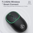 thumbnail image 4 of COFEST Wireless Mouse with Dazzling Lights 2.4G Noiseless Mouse with USB Receiver Portable Computer Mice for Desktop Computer Laptop Black, 4 of 4