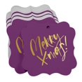 thumbnail image 3 of Inkdotpot Pack Of 50 Merry X-Mas Christmas Paper Tags DIY Craft Bracket Shape Real Gold Foil Hang Tags, 3 of 7